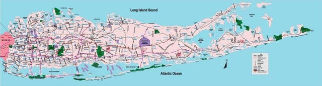 Mapa da cidade de Long Island